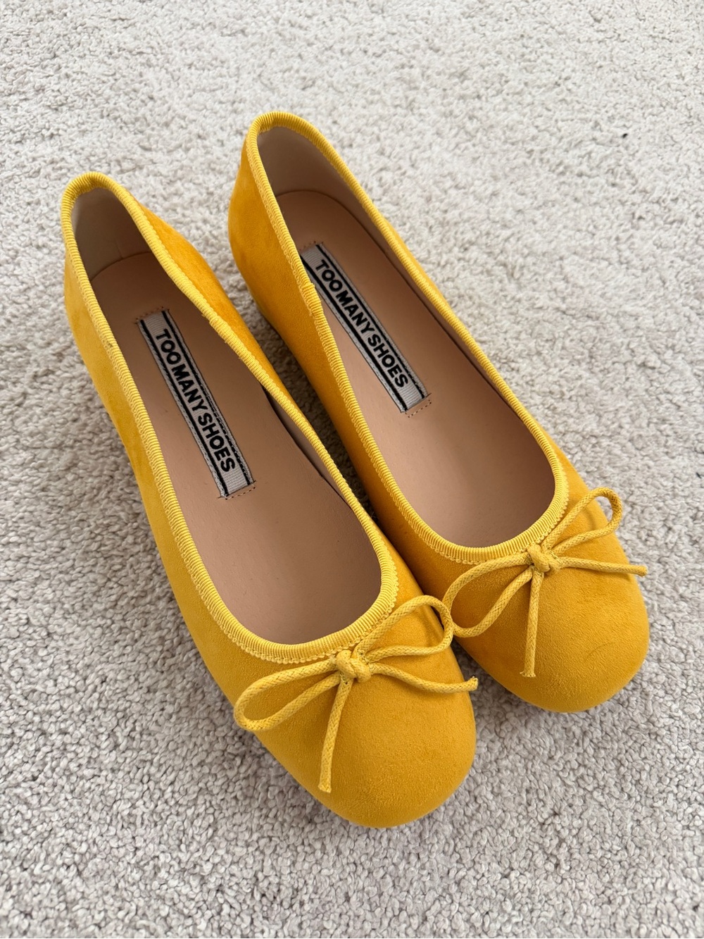 Brand new Yellow Suede Ballet Flats